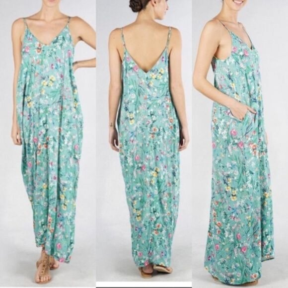 Lovestitch Sleeveless Maxi Dress With V-Neck Leopard Print Pattern With Pockets - Picture 2 of 13